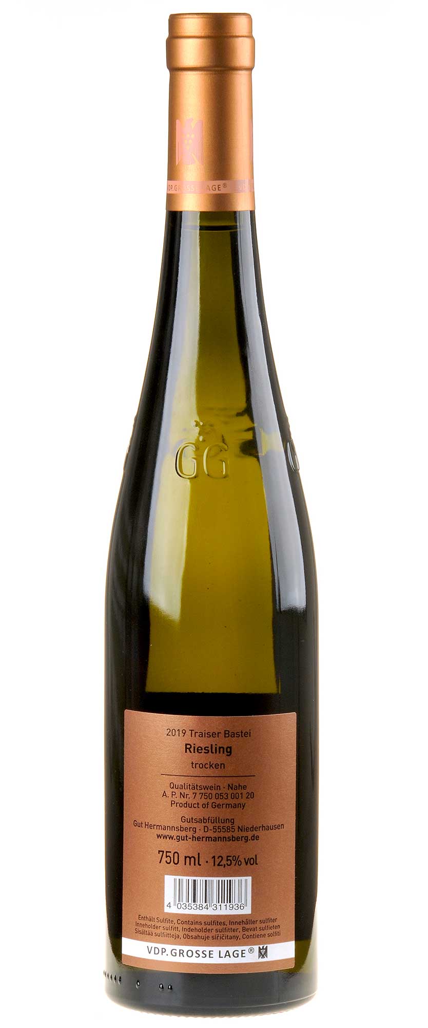 Gut Hermannsberg Bastei Riesling GG 2019 Rücketikett