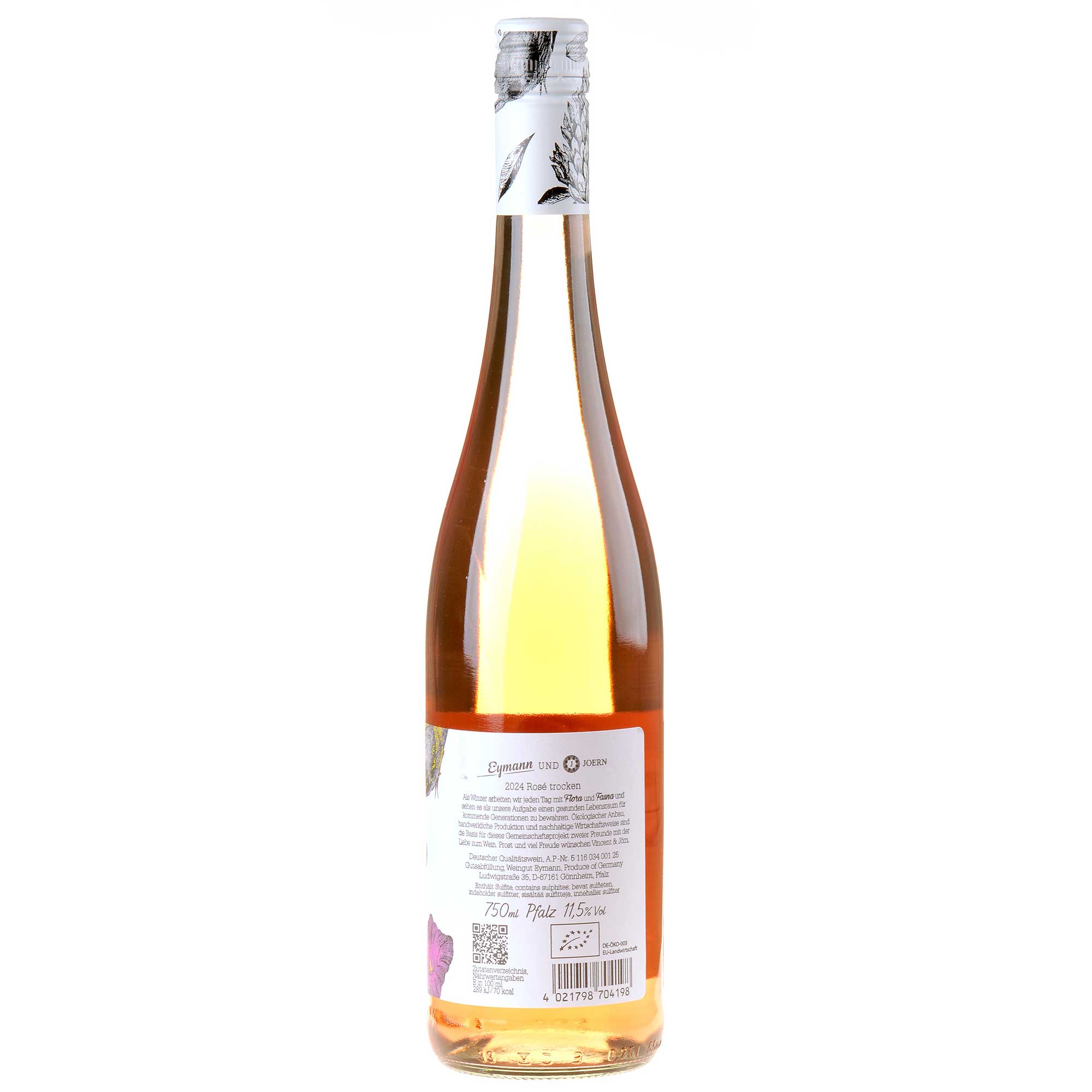 Weingut Eymann Flora & Fauna Rosé Bio 2024 Rücketikett