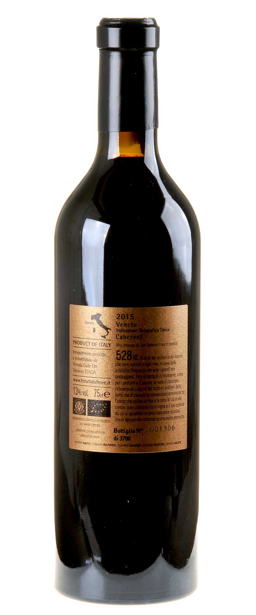 Dalle Ore Cabernet Franc 528Hz Bio 2015 Rücketikette