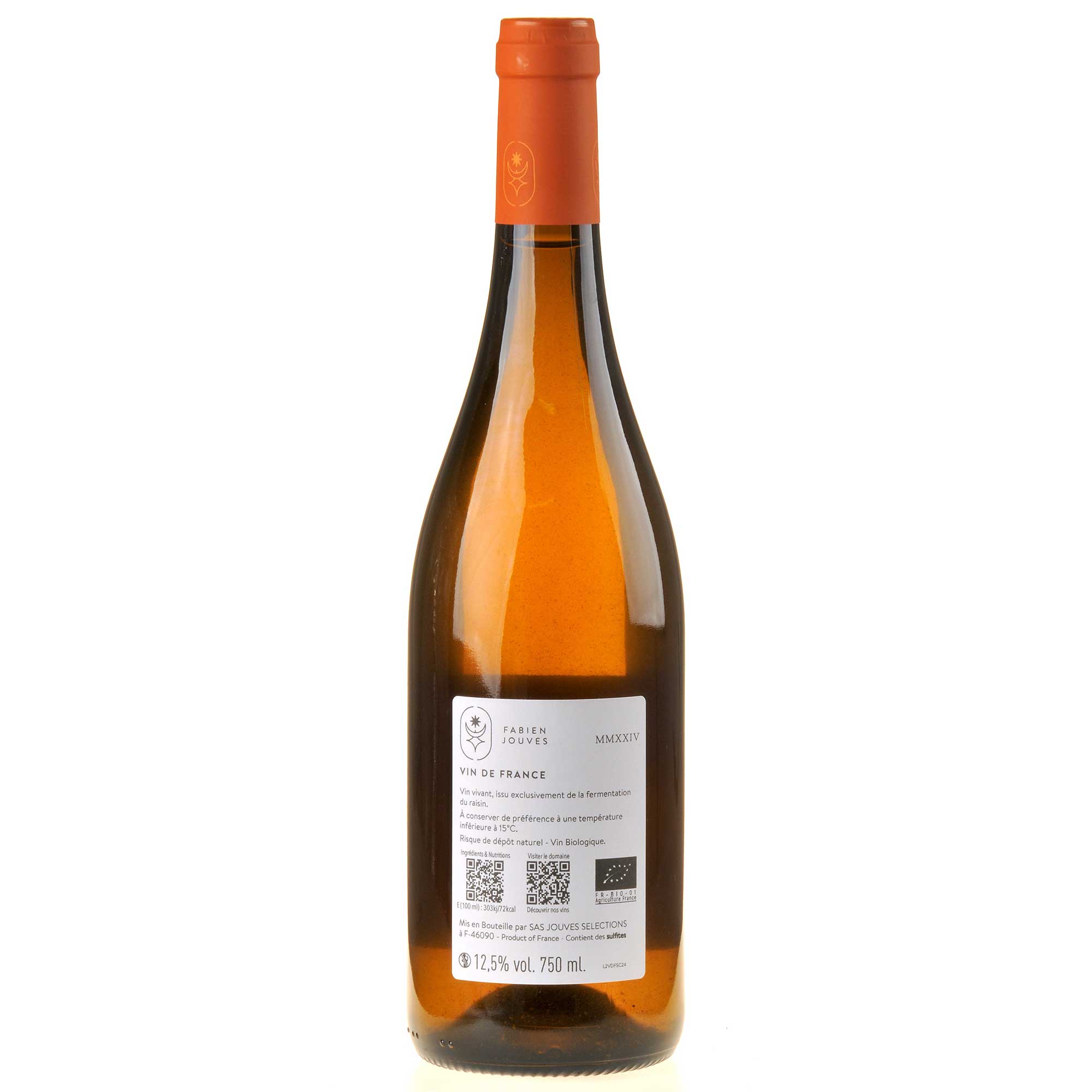 Mas del Périé Jouves Skin-Contact Blanc Bio 2024 Ruecketikett