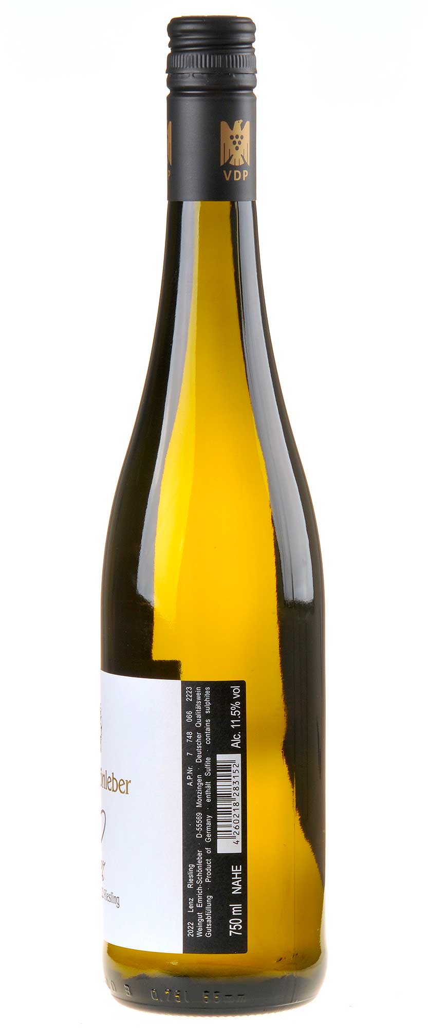 Weingut Emrich-Schönleber Riesling Lenz 2022 Rücketikett