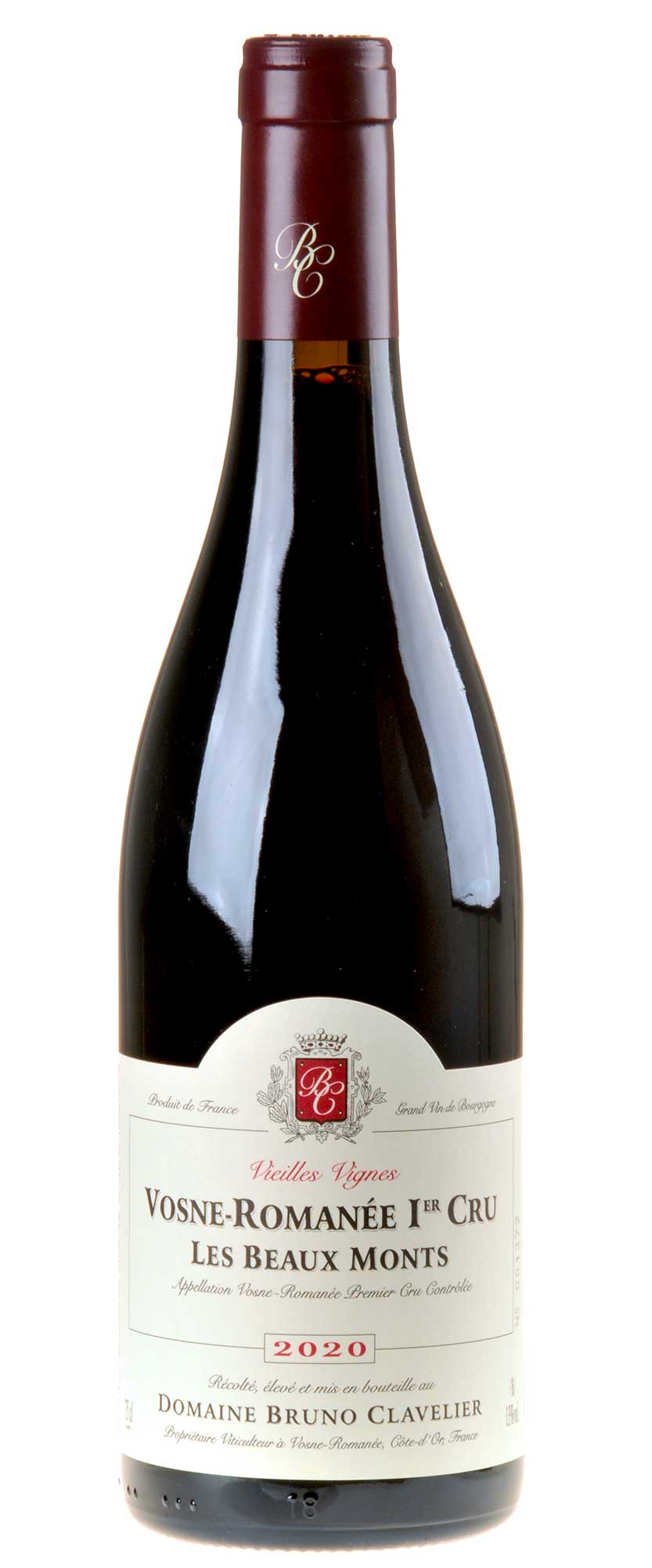 Bruno Clavelier Vosne Romanée 1er Cru Les Beaux Monts Bio 2020