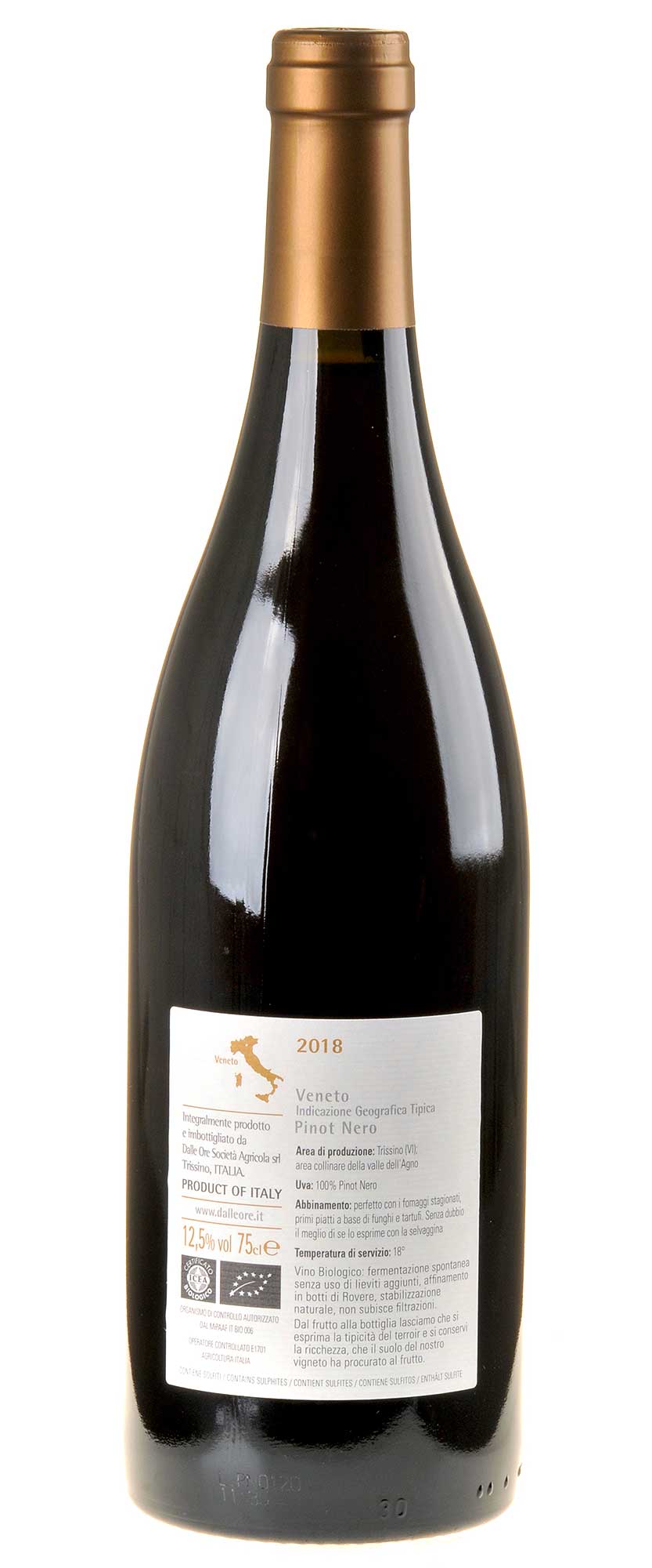 Dalle Ore Pinot Nero Bio 2018 Rücketikette