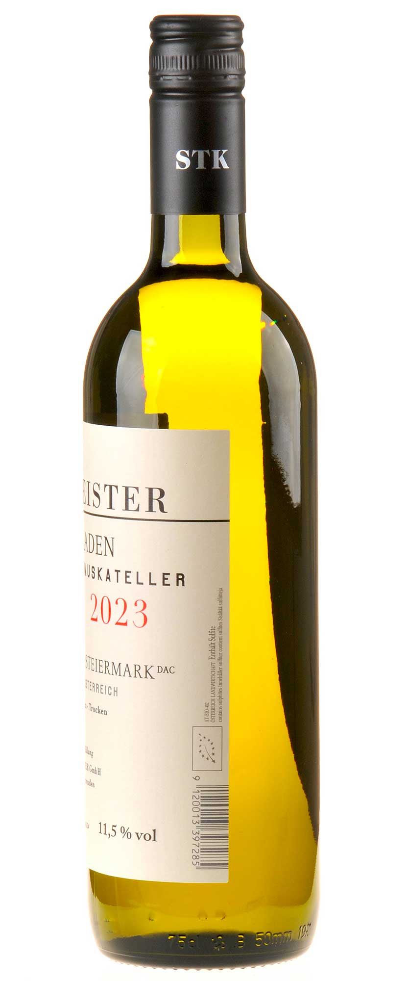 Bild Neumeister Gelber Muskateller Straden Vulkanland Bio 2023 Rücketikett