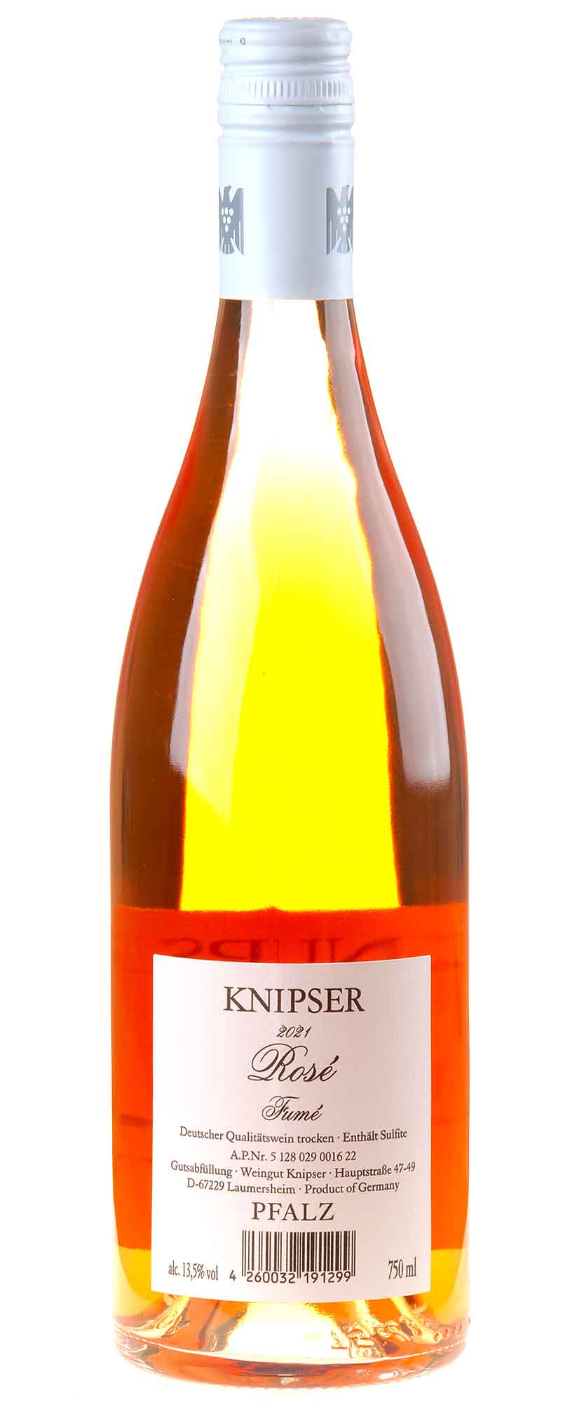 Weingut Knipser Rosé Fumé 2021 Rücketikett