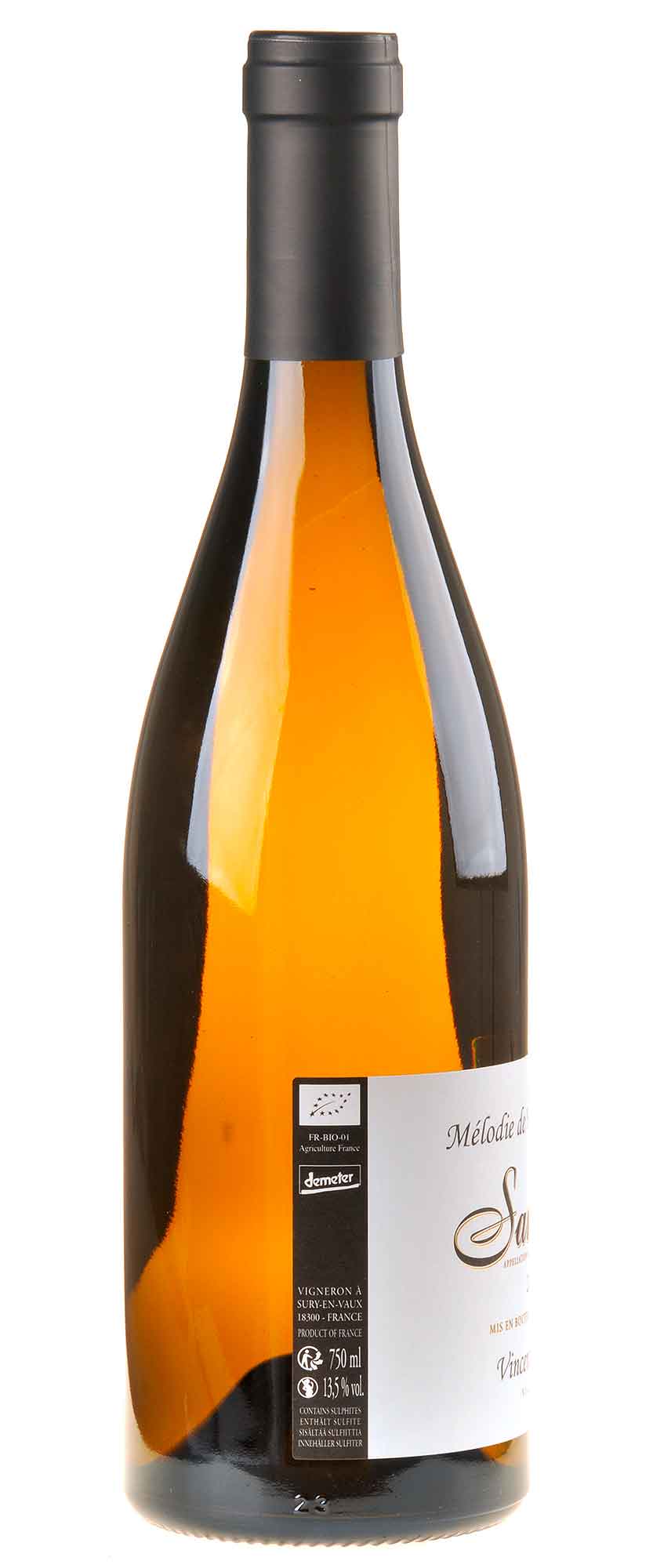 Vincent Gaudry Sancerre Blanc Mélodie de Vieilles Vignes Bio 2020 Rücketikett