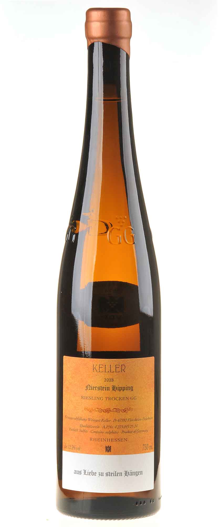 Klaus Peter Keller Riesling Hipping Kabinett 2023 - Versteigerung Rücketikett