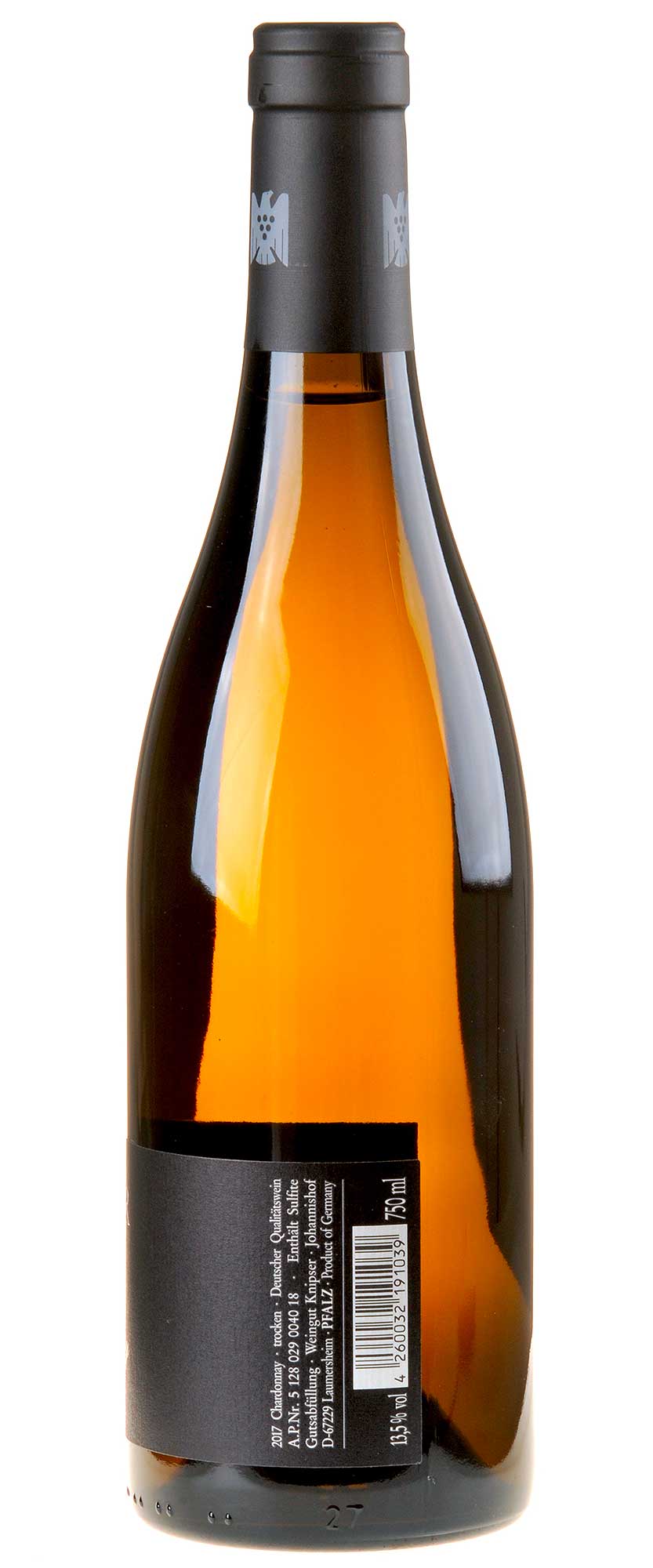 Weingut Knipser Chardonnay *** 2017 Rücketikett