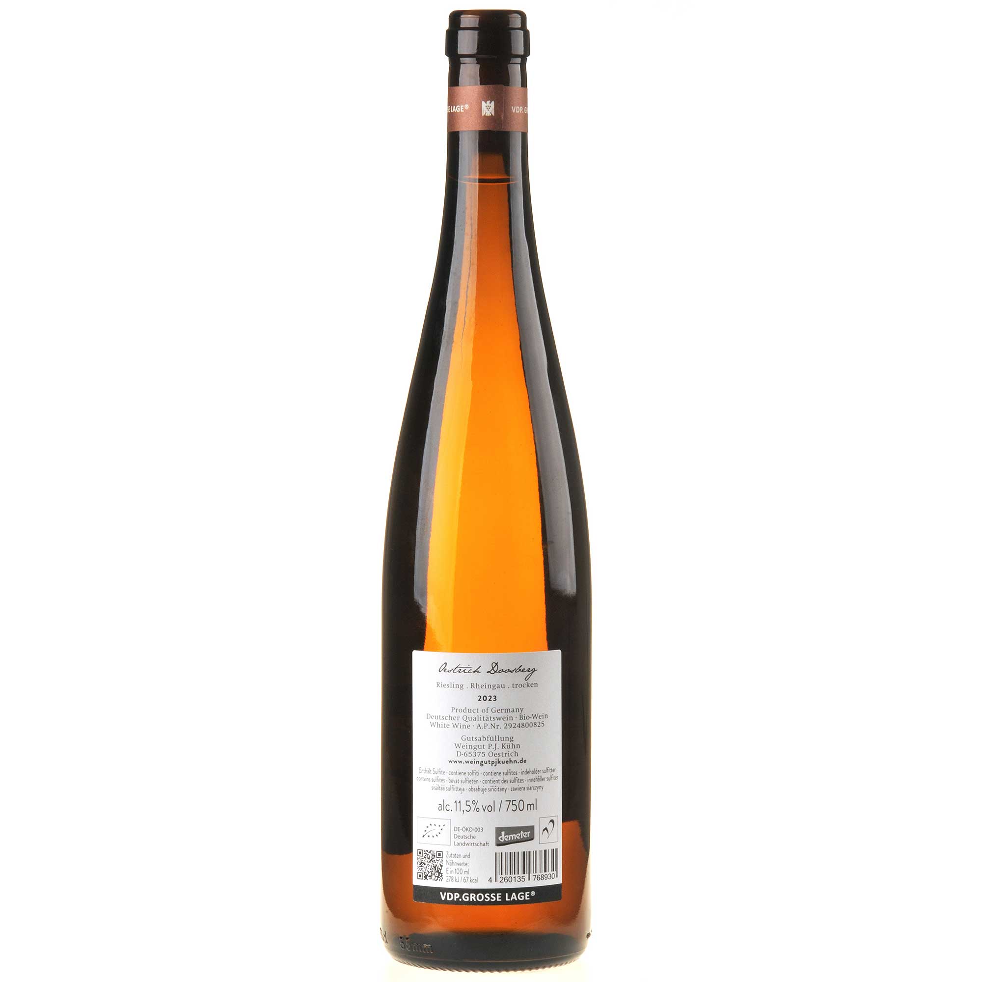 Weingut P.J.Kühn Riesling Doosberg Großes Gewächs  2023 Ruecketikett