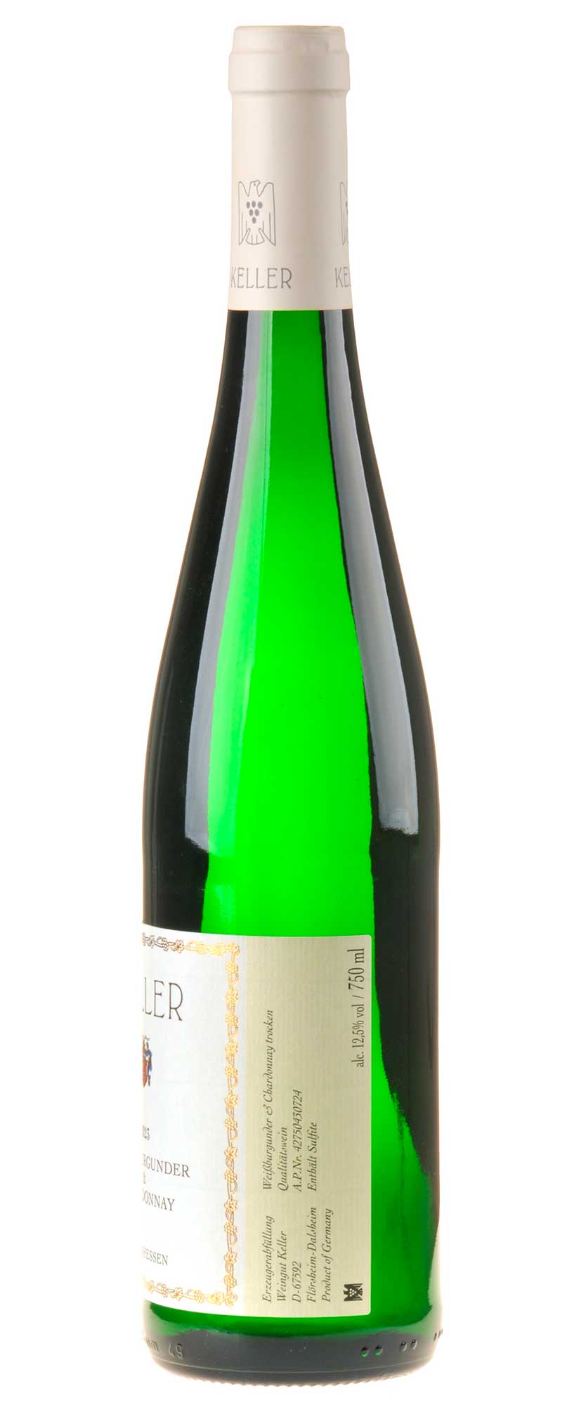 Klaus Peter Keller Weißburgunder & Chardonnay 2023 Rücketikett