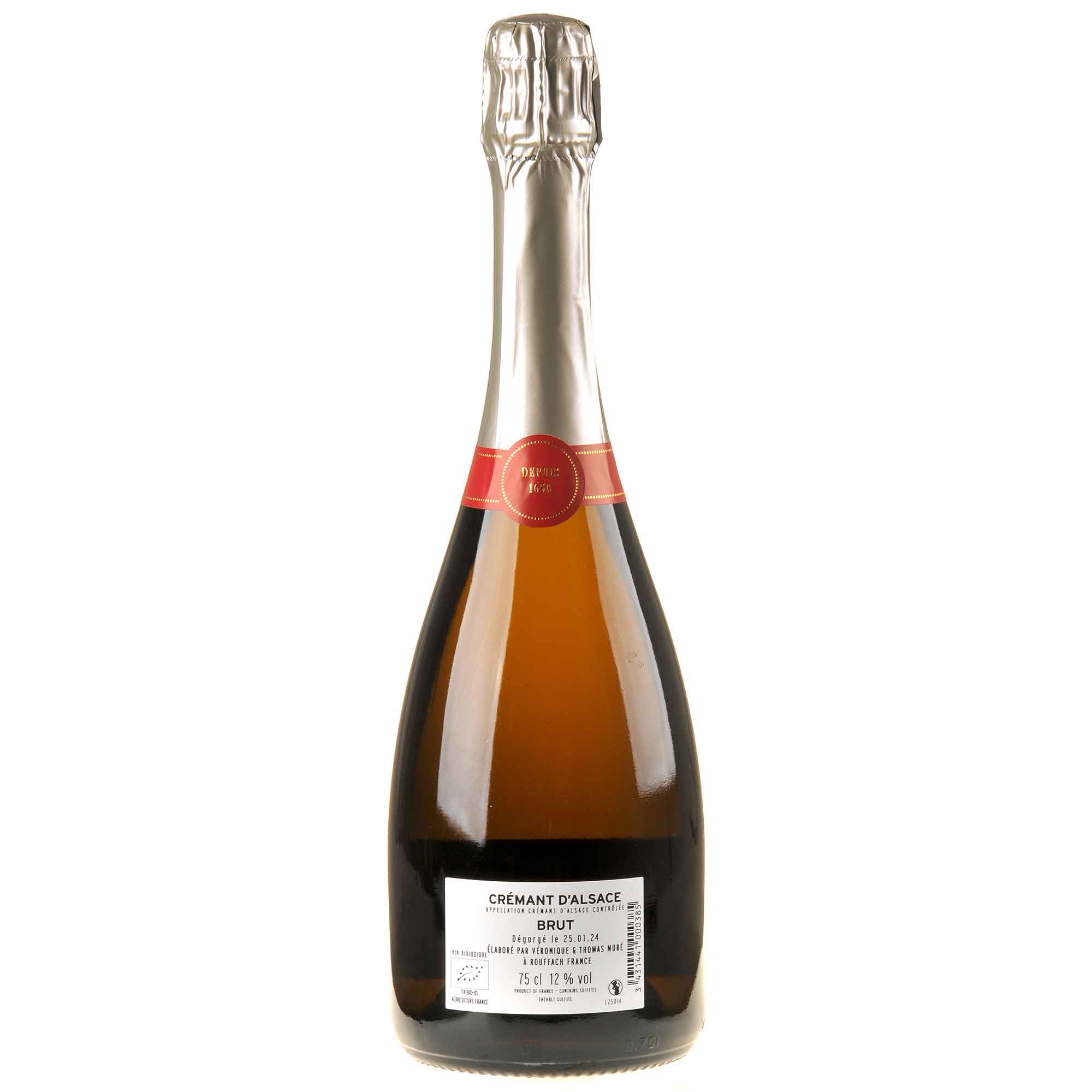 Domaine Muré - Domaine Clos St Landelin Crémant d'Alsace Prestige Bio Rücketikett