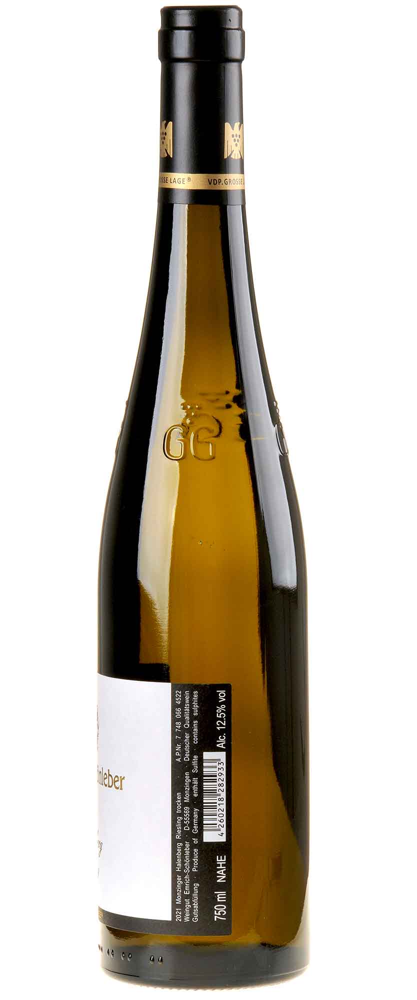 Weingut Emrich-Schönleber Riesling Halenberg GG 2021 Rücketikett