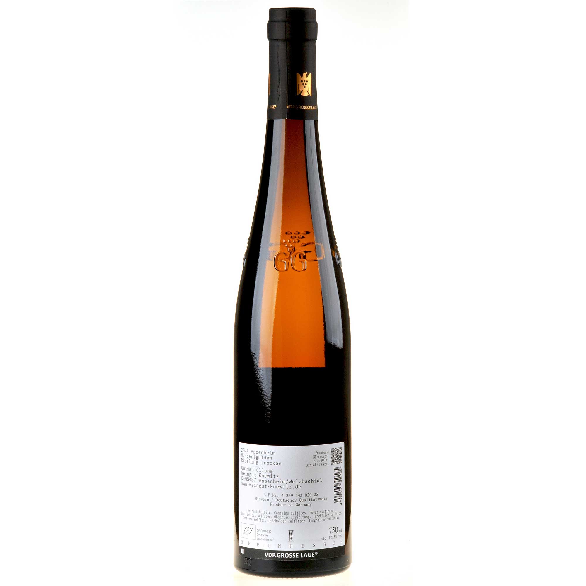 Weingut Knewitz Riesling Hundertgulden Großes Gewächs 2024 Ruecketikett