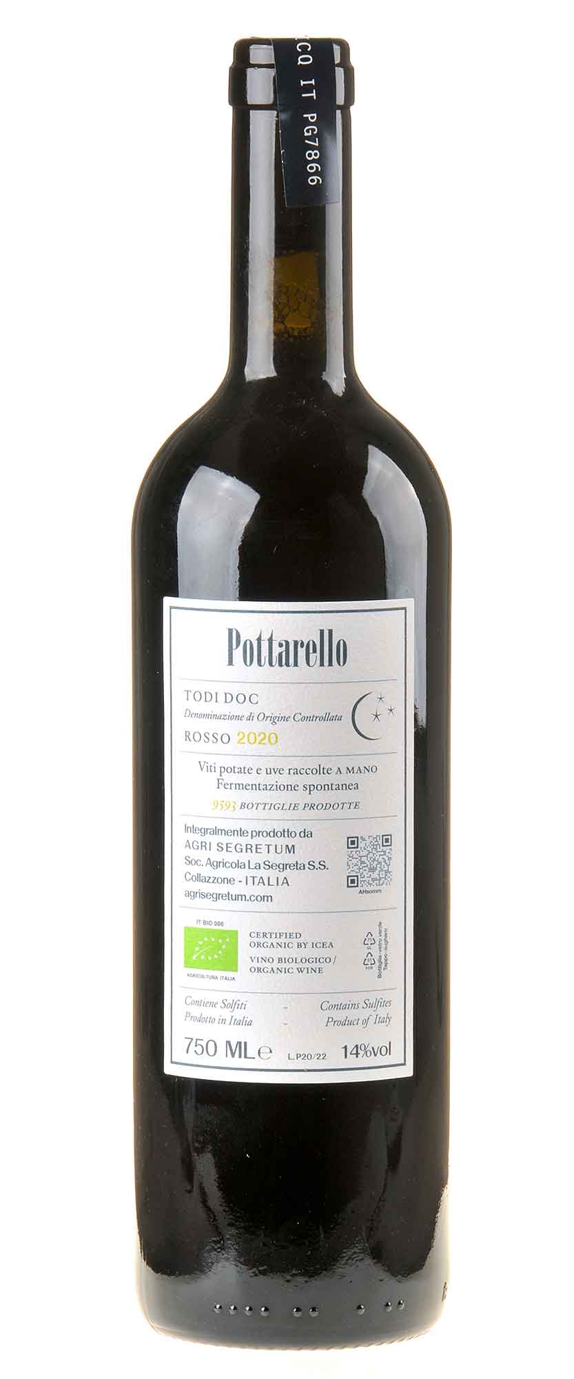 Agri Segretum Pottarello Bio 2020 Rücketikett