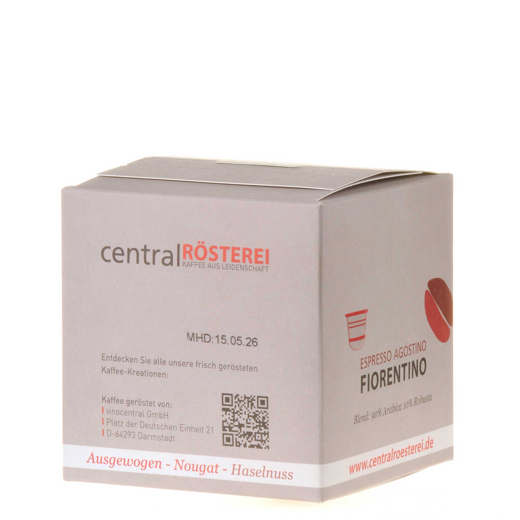 CentralRösterei Kaffeekapseln Fiorentino hinten