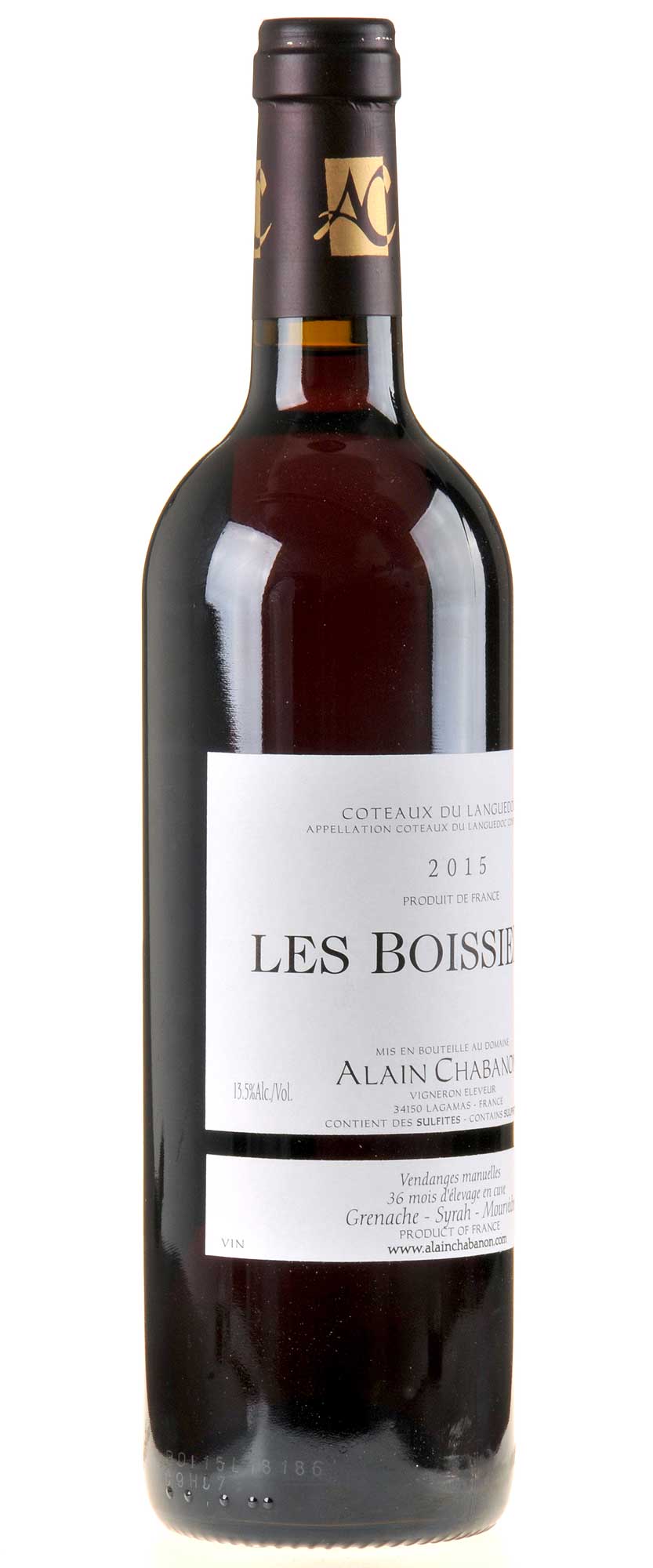 Domaine Alain Chabanon Les Boissieres 2015 Bio links