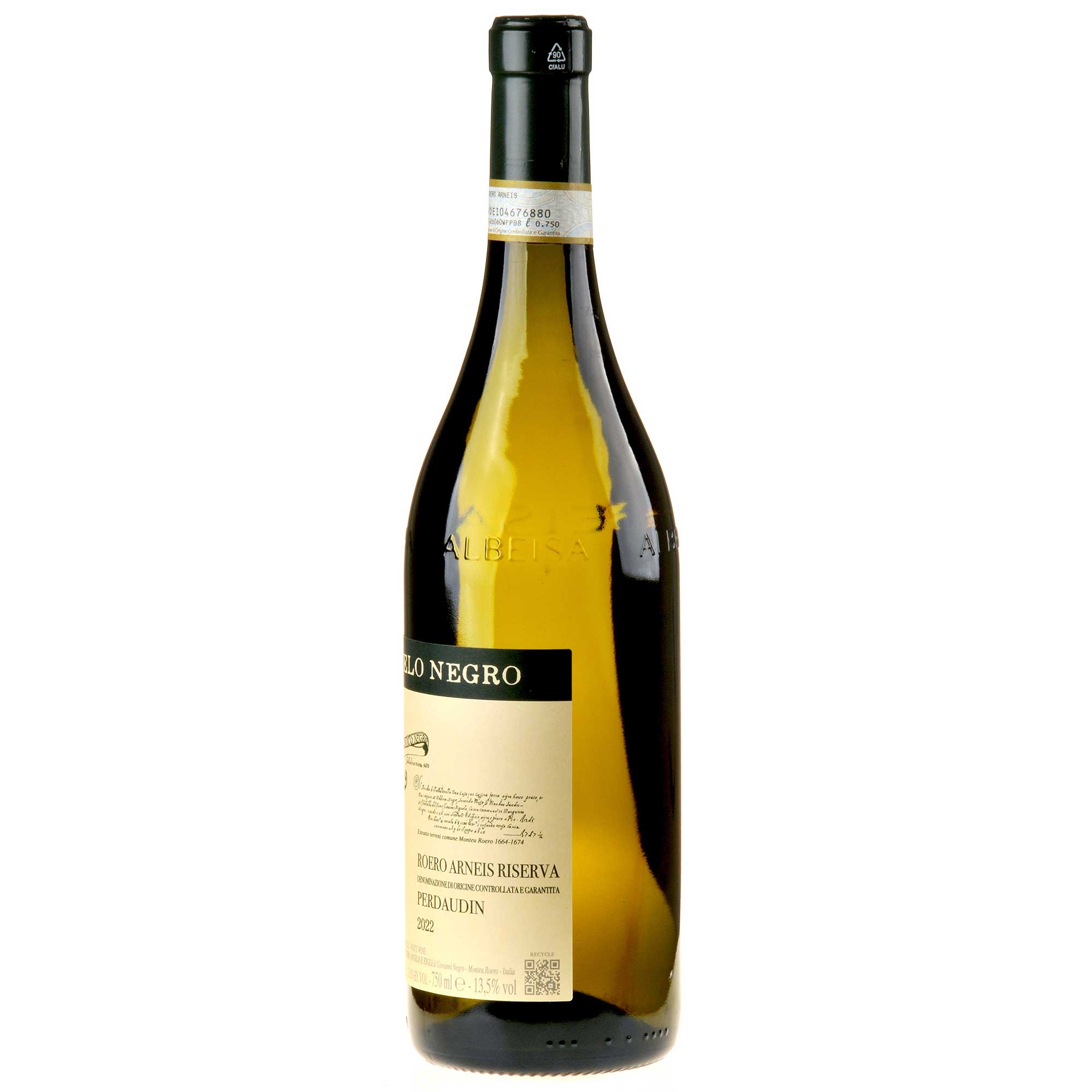 Negro Angelo e Figli Roero Arneis Perdaudin 2022 Ruecketikett