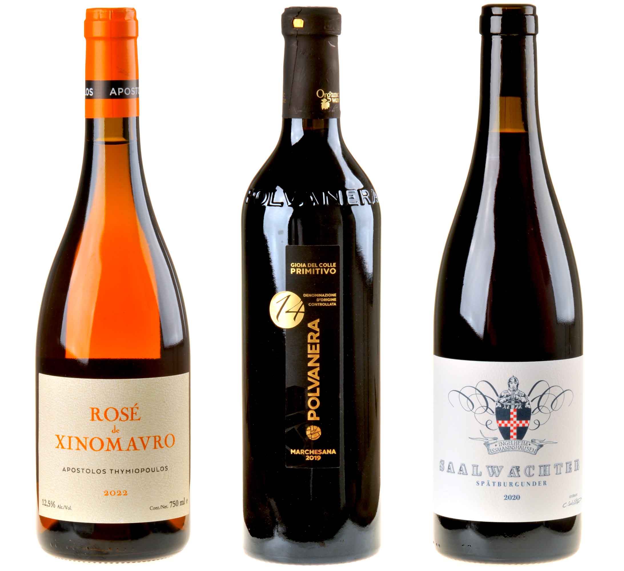 3er-Weinpaket Starterset Rot zum vinocentral-Livestream 3 Gläser: Rotwein für Einsteiger*innen