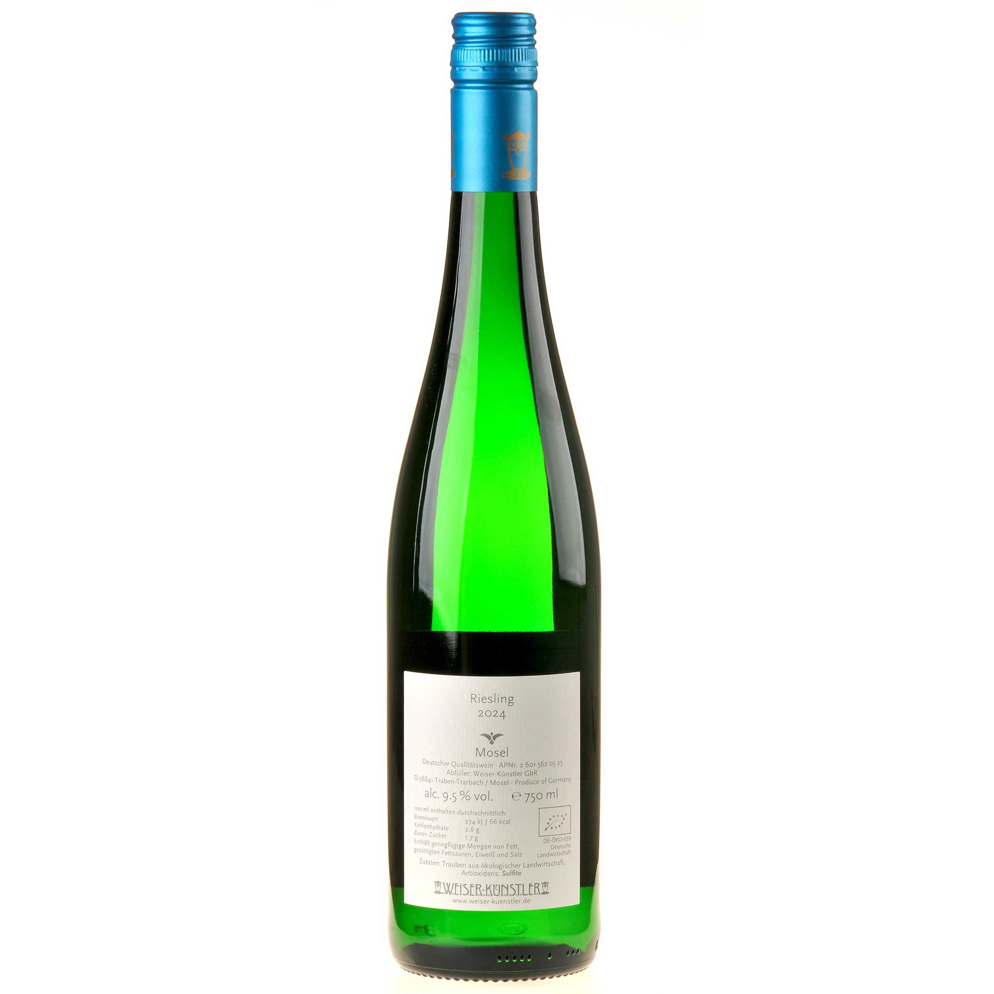 Weiser-Künstler Riesling Bio 2024 Rücketikett