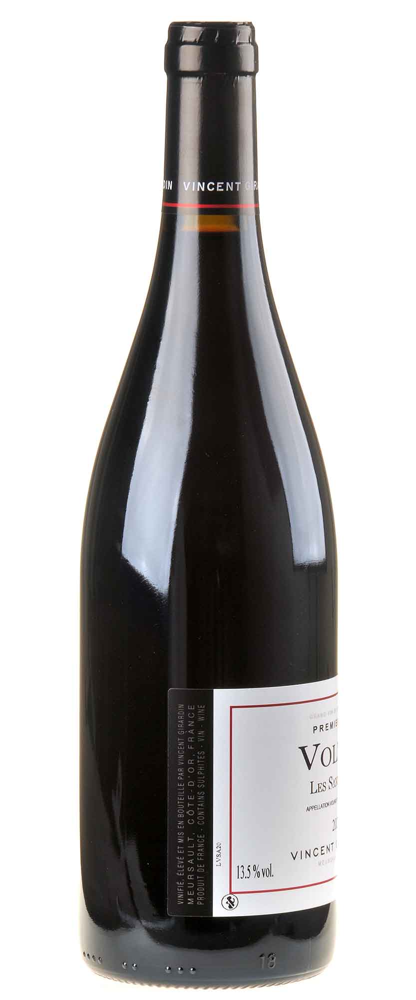 Vincent Girardin Volnay 1er Cru Les Santenots 2020 Rücketikett