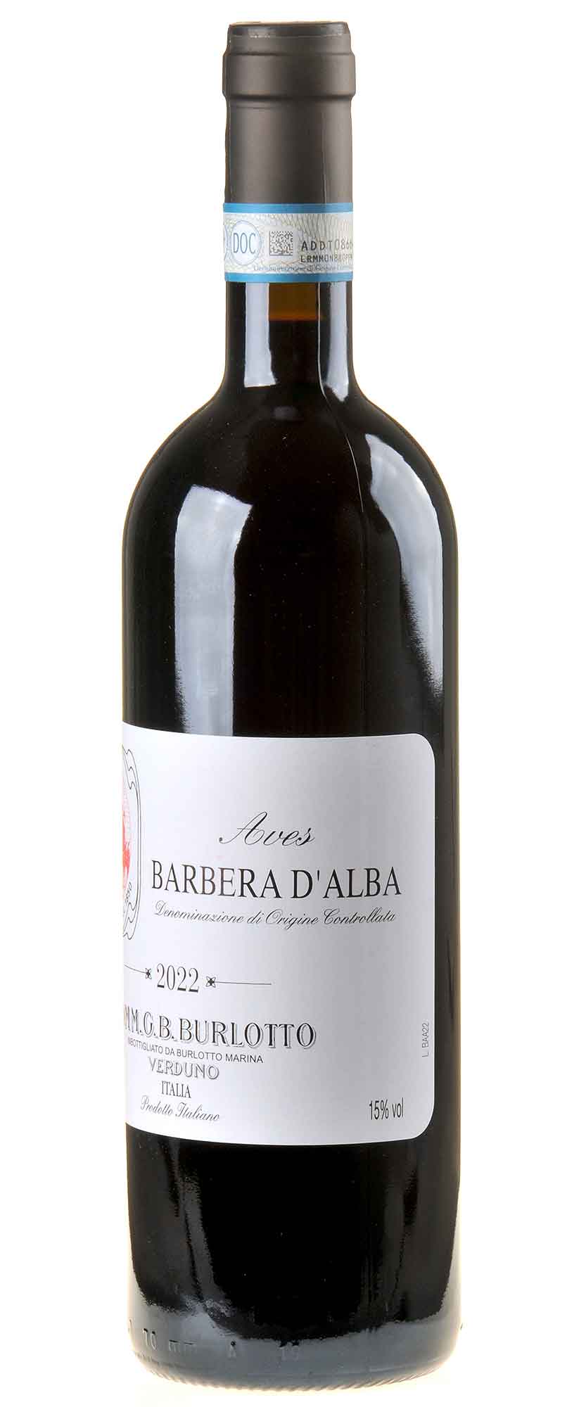 Comm. G.B. Burlotto Barbera d'Alba Aves 2022 rechts