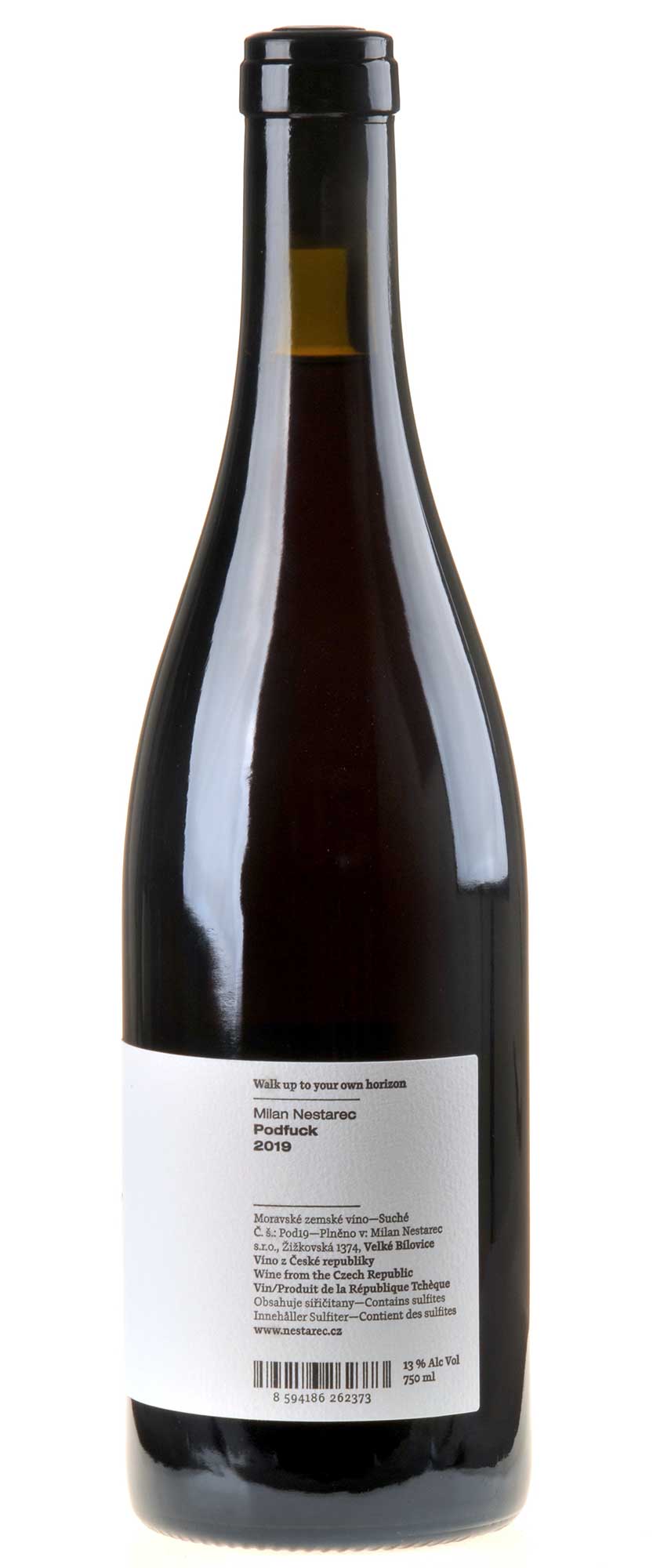 Milan Nestarec Podfuck 2019 Rücketikett