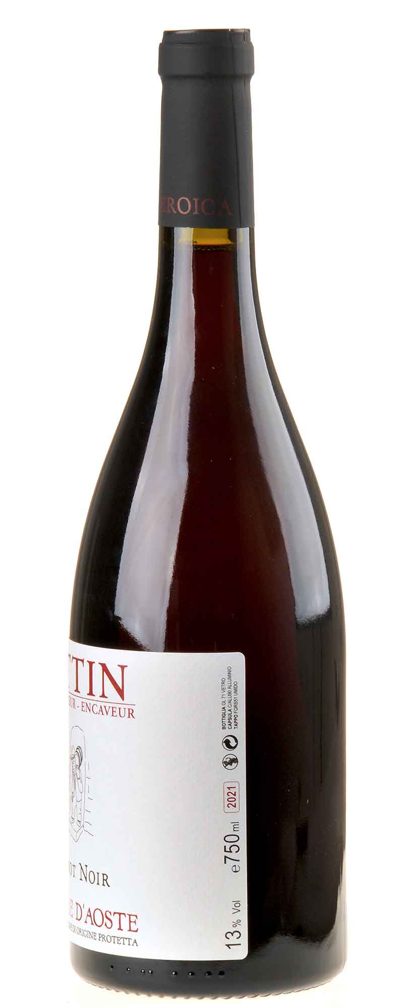 Elio Ottin Pinot Noir Vallee d'Aoste 2021 Rücketikett