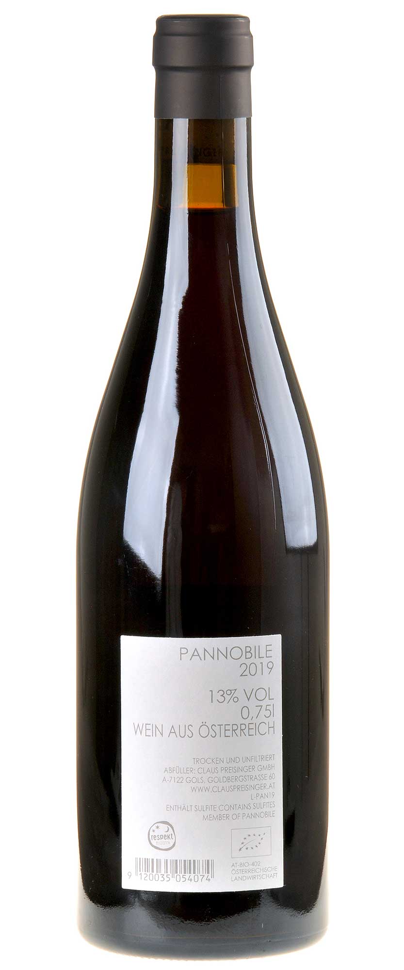 Claus Preisinger Pannobile Bio 2019 Rücketikett