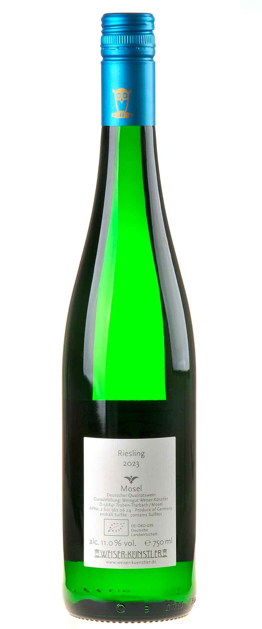 Weiser-Künstler Riesling Bio 2023 Rücketikett