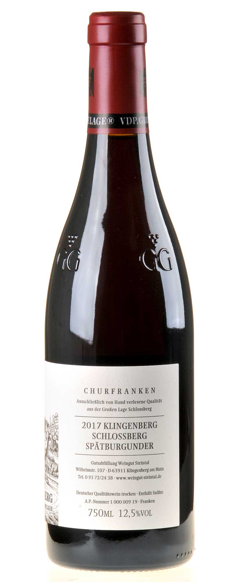 Steintal Spätburgunder Schlossberg Große Lage 2017 Rücketikette
