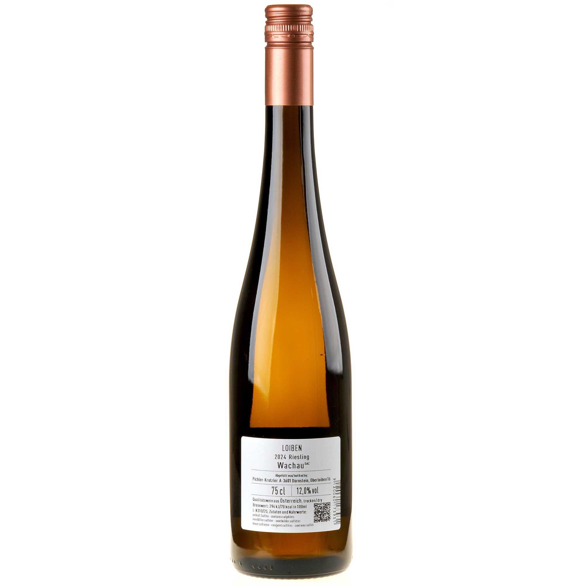 Weingut Pichler-Krutzler Riesling Loiben 2024 Rücketikett