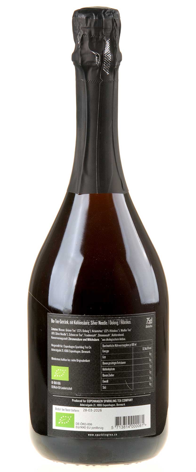 Copenhagen Sparkling Tea Company Lyserød alkoholfrei Bio Rücketikett