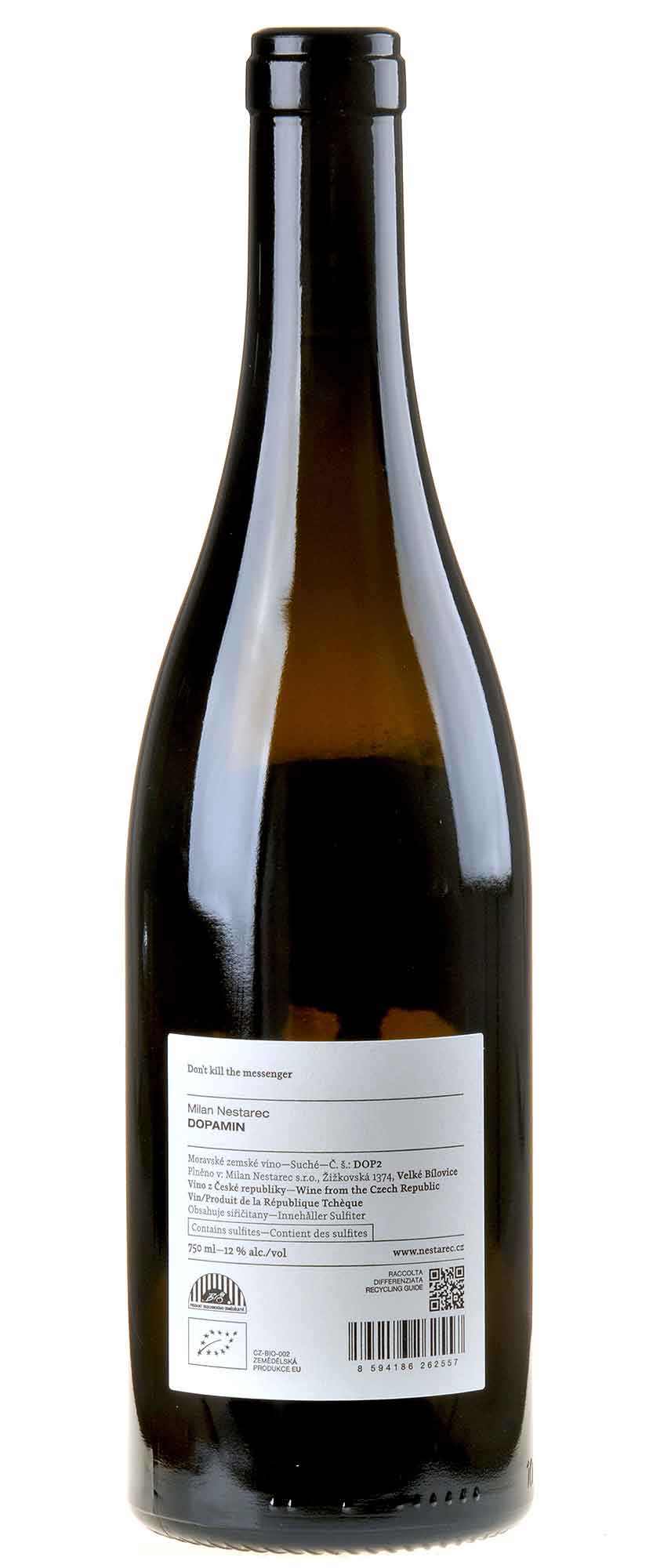 Milan Nestarec Dopamin Bio Rücketikett