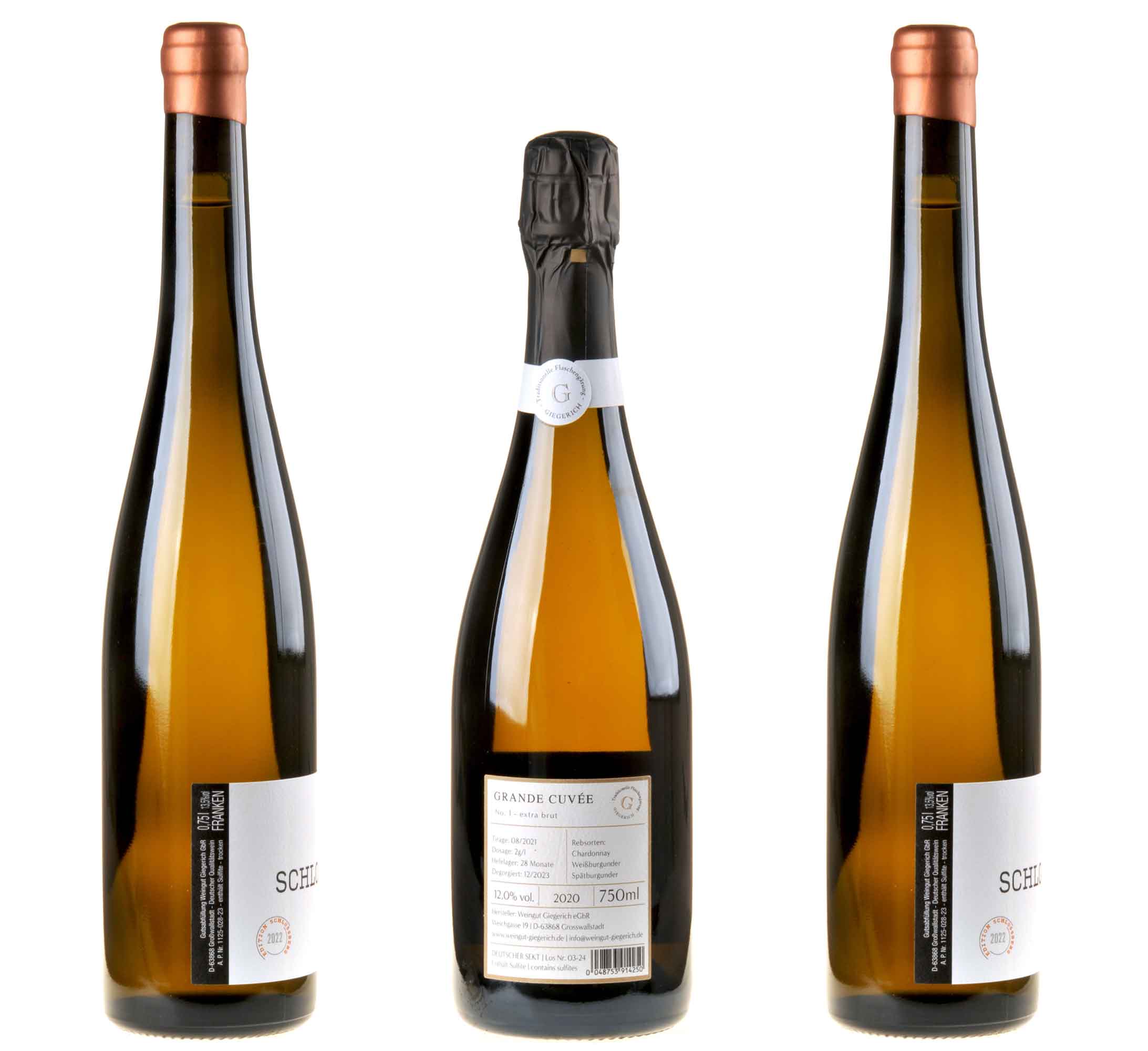 Weingut Giegerich Editionsbox Schlossberg & Sekt Rücketiketten