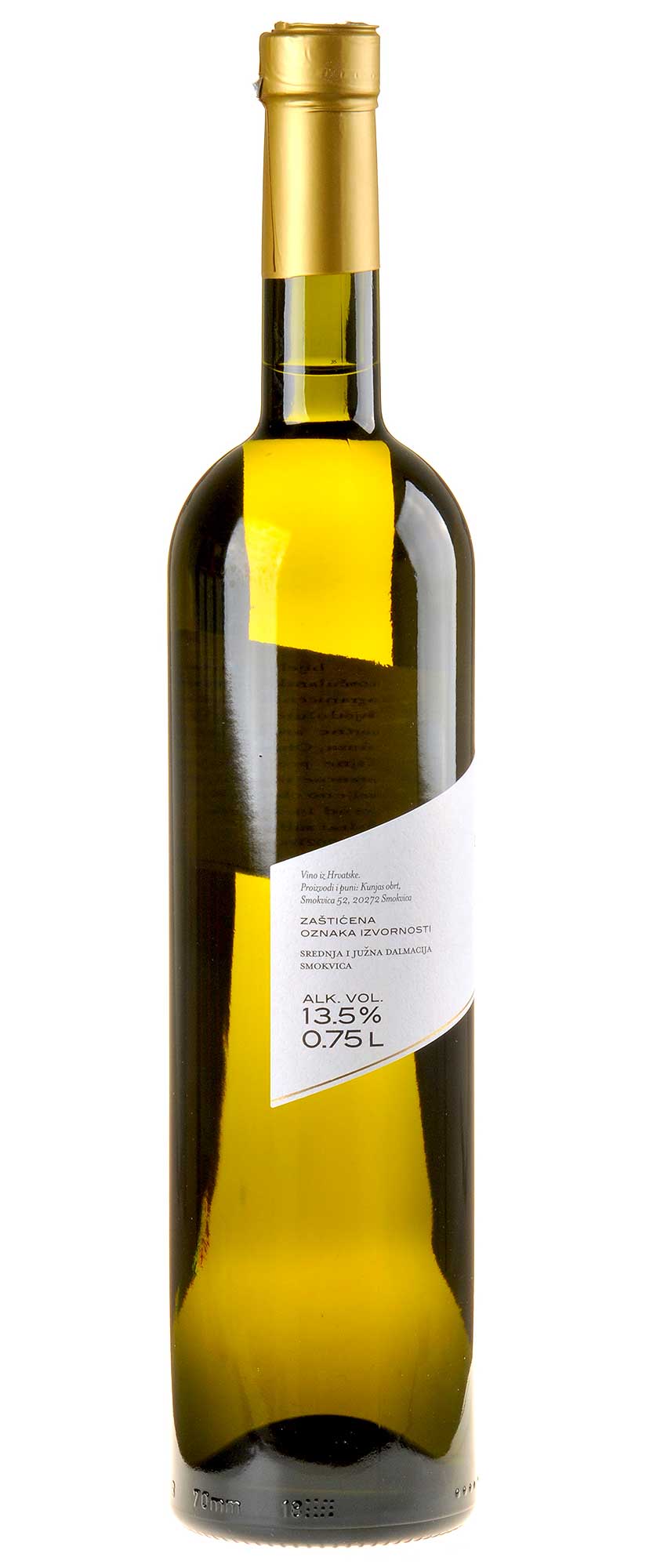 Kunjas Pošip 2020 Rücketikett