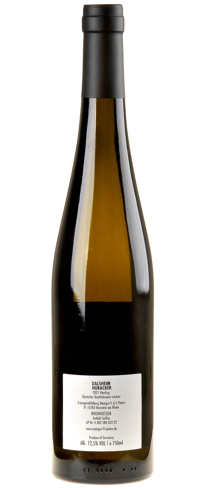 Felix Peters Riesling Hubacker 2021 Rücketikett