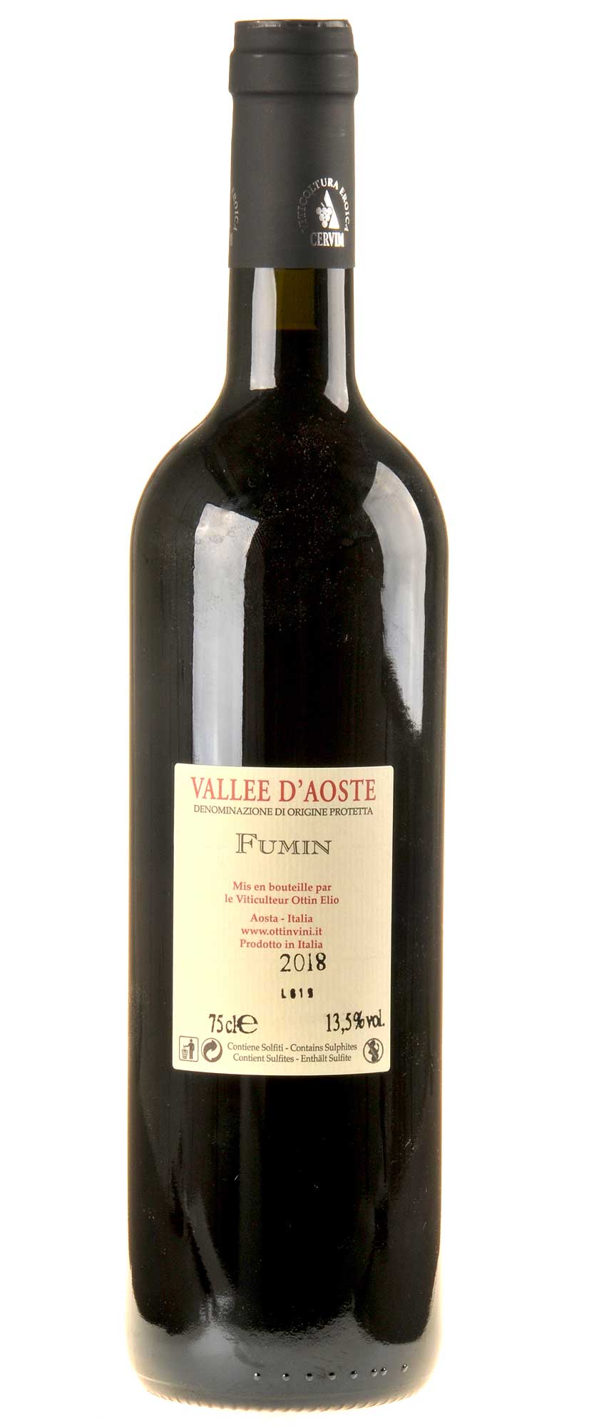 Elio Ottin Fumin 2018 Rücketikette