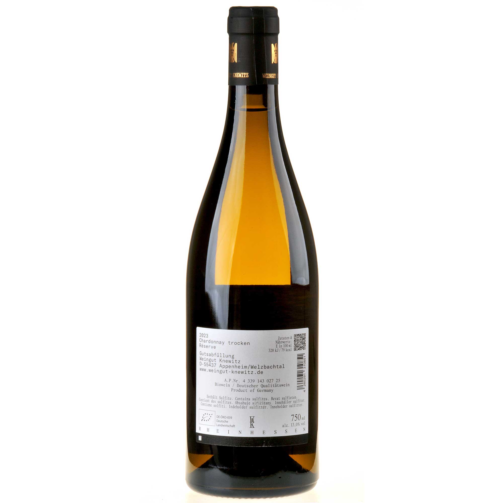 Weingut Knewitz Chardonnay Réserve 2023 Ruecketikett