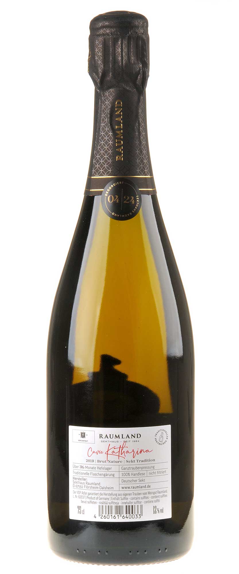 Sekthaus Raumland Cuvée Katharina Brut Nature 2019 Rücketikett