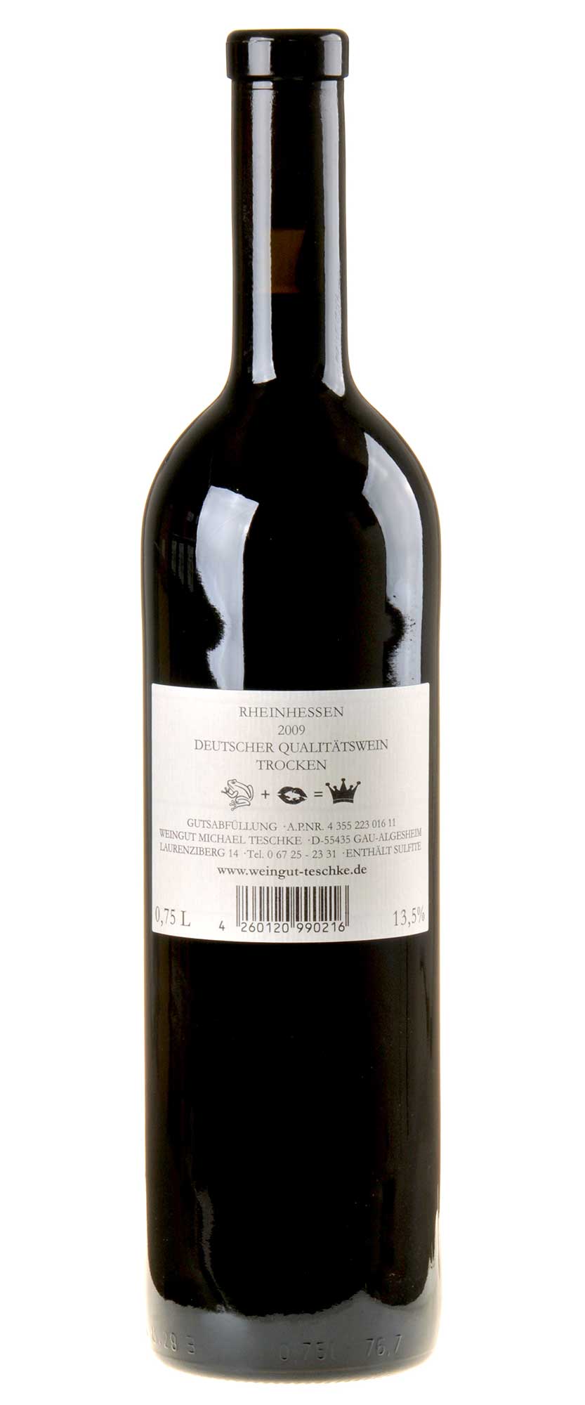 Michael Teschke Rotweincuée Michèl Noir 2009 Rücketikett