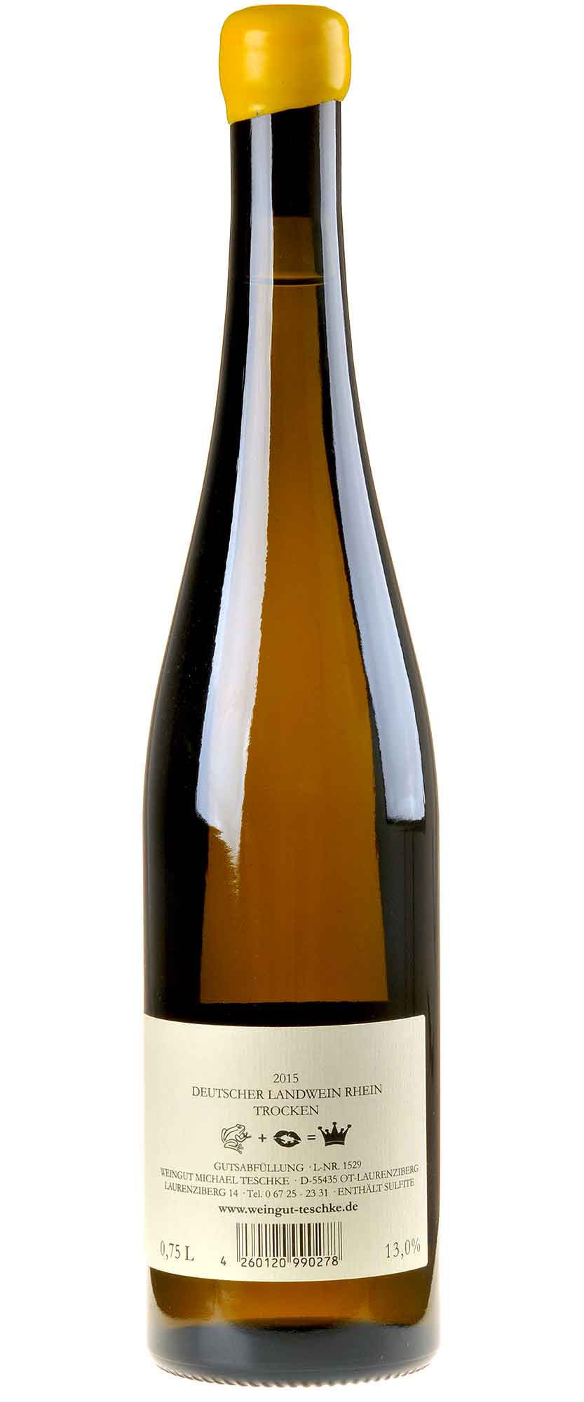 Michael Teschke Sylvaner Mission 2015 Rücketikett