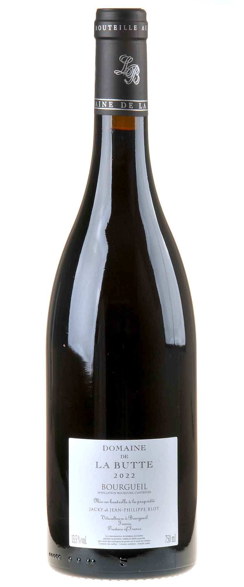 Domaine de la Butte Les Côteaux du Levant Bourgueil 2022 Rücketikett