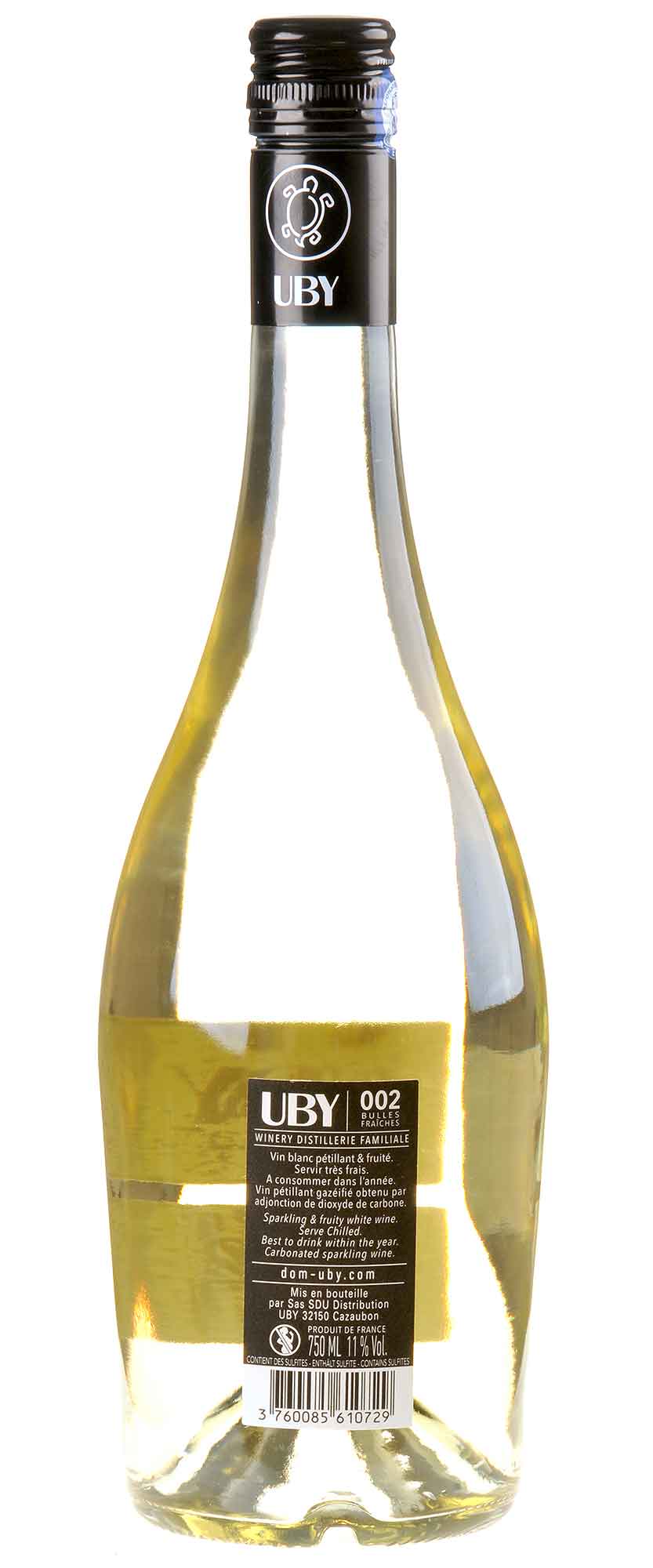 Domaine Uby No.2 Frizzante Rücketikett