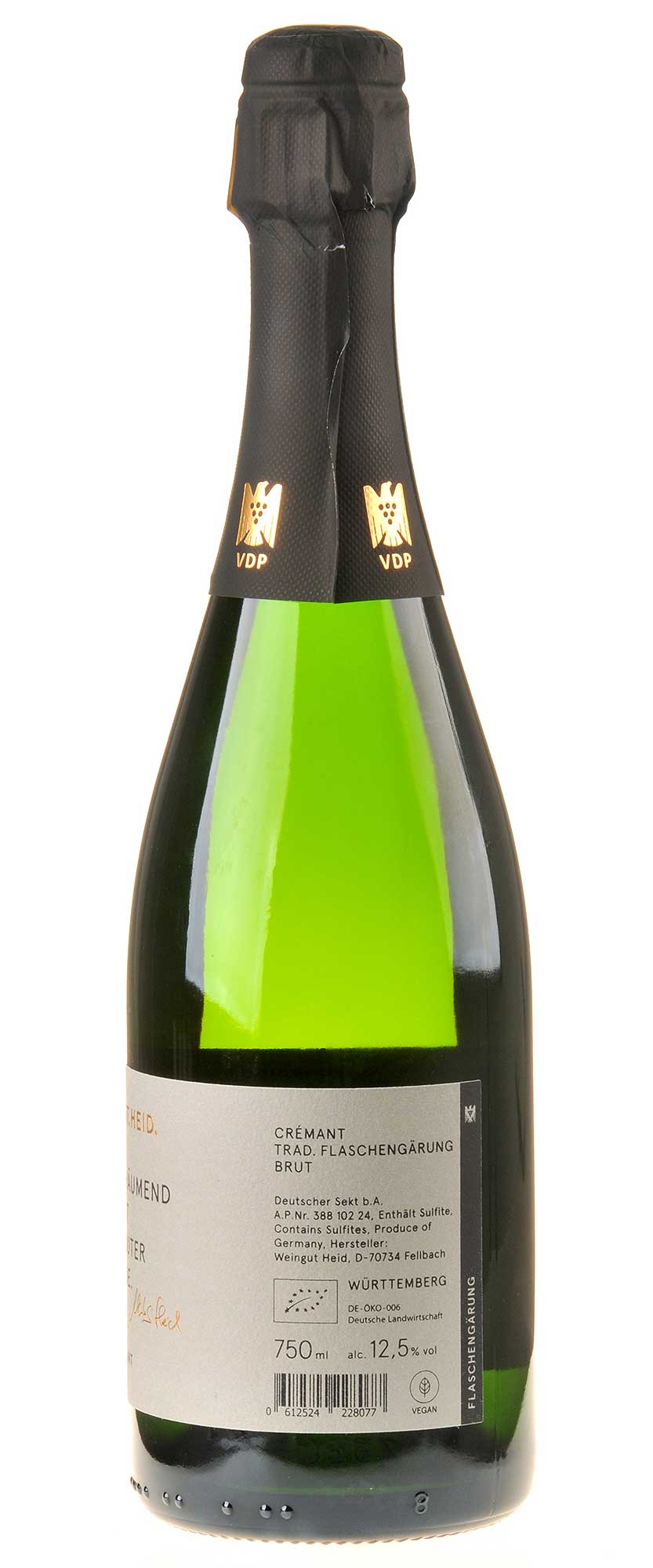 Weingut Heid Steinmergel Crémant Brut Bio Rücketikett