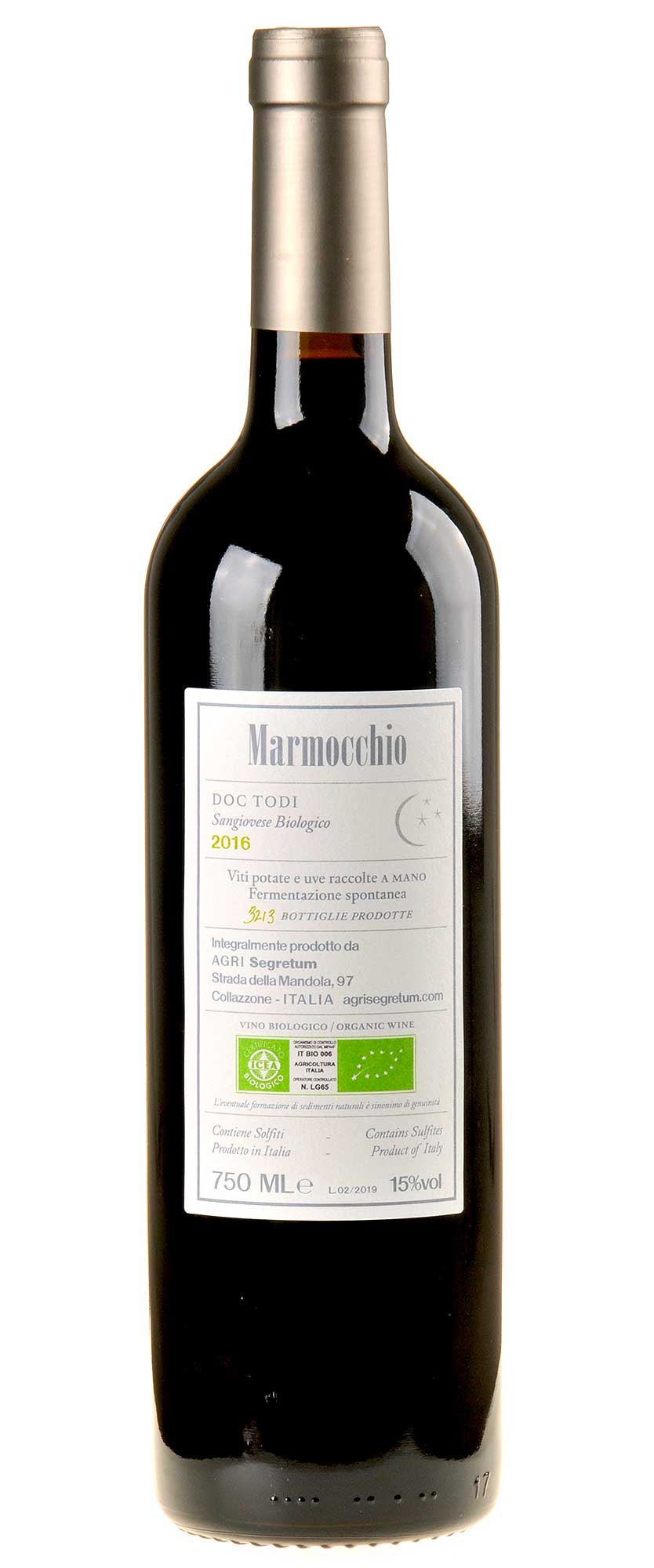 Agri Segretum Marmocchio Bio 2016 Rücketikett