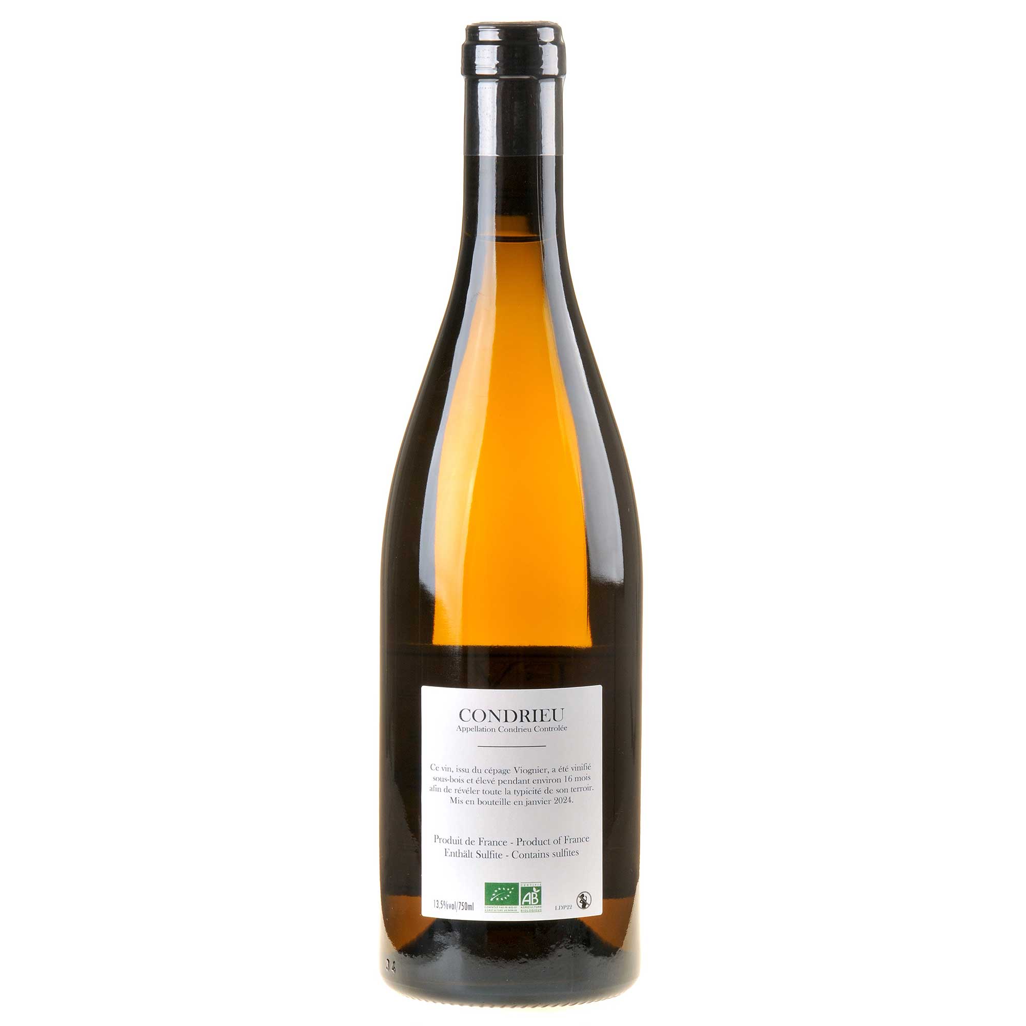 Domaine François Villard Condrieu Deponcins Bio 2022 Rücketikett