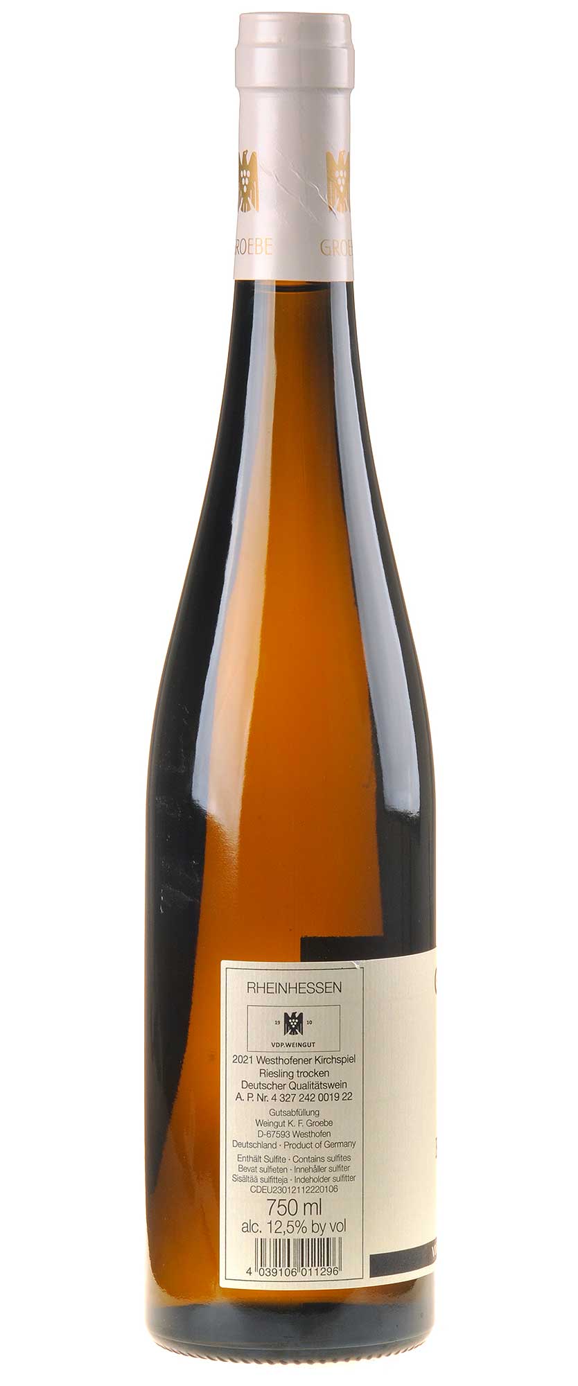 Groebe Riesling Kirchspiel GG 2021 Rücketikett