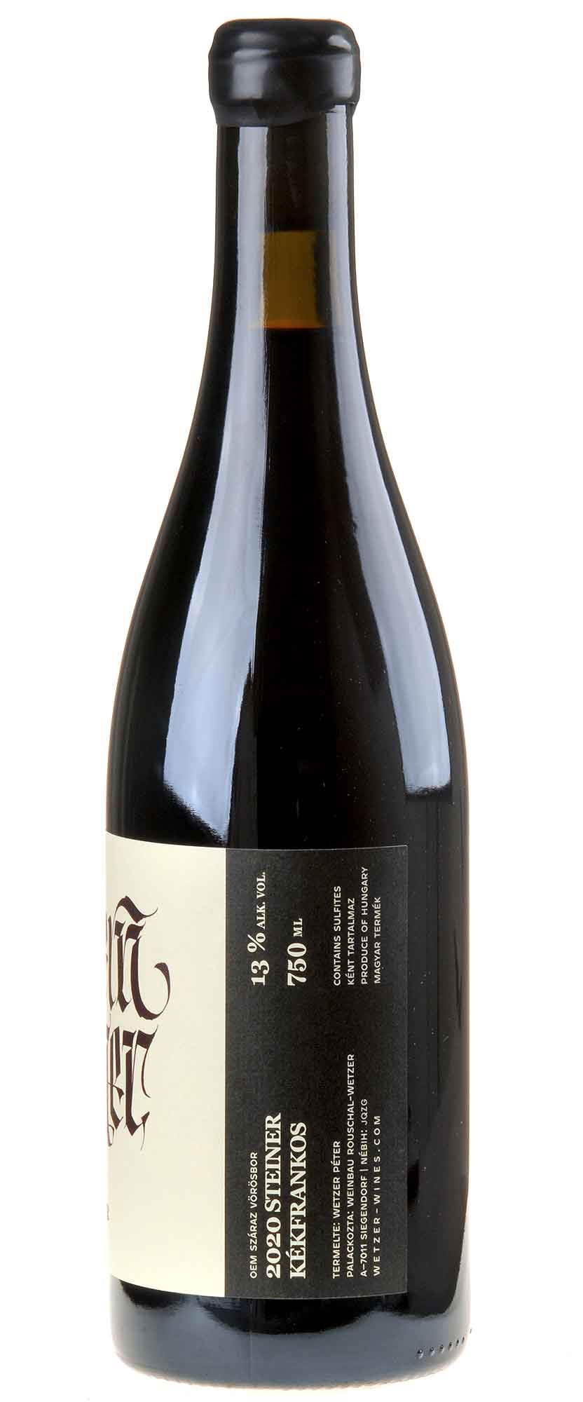 Peter Wetzer Kékfrankos Spern Steiner 2020 Rücketikett