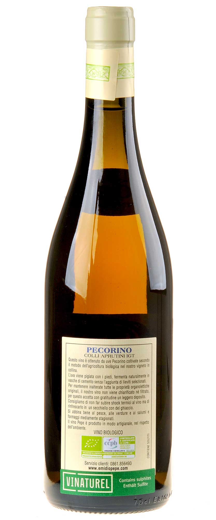 Emidio Pepe Pecorino d'Abruzzo Selezione VV Bio 2020 Rücketikett