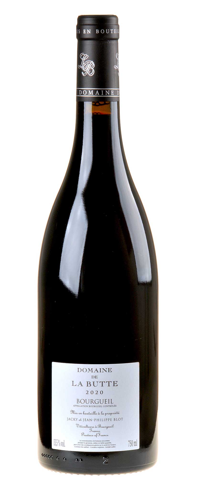 Domaine de la Butte Perrières Bourgueil 2020 Rücketikett